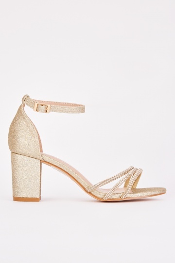 shimmery encrusted contrast heels gold 210609 5
