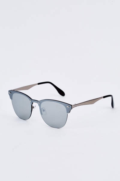 Mirrored Clubmaster Sunglasses