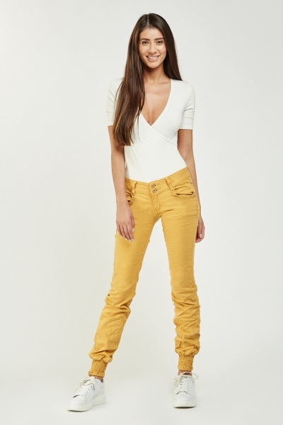 Crinkled Cuffed Casual Trousers