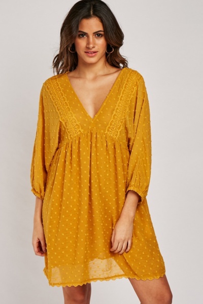 chiffon smock dress