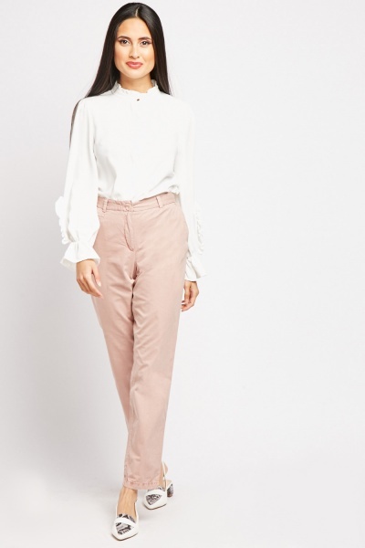 Casual Plain Chino Trousers