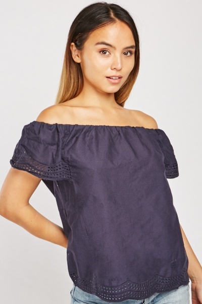 Broderie Anglaise Edge Cotton Top