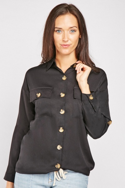 Drawstring Hem Shirt