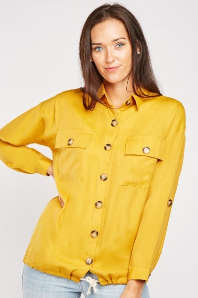 Drawstring Hem Shirt