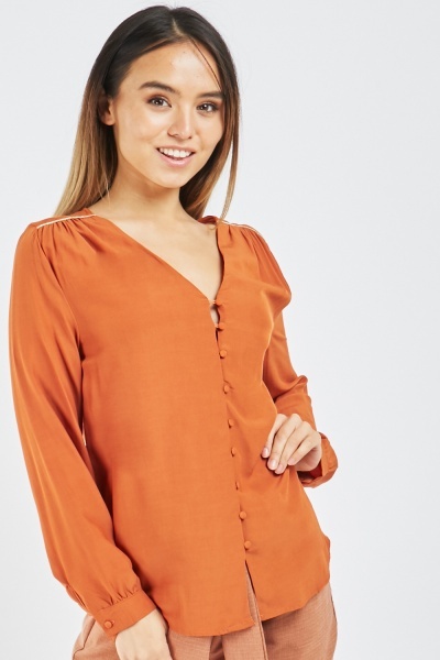 Button Front Blouse