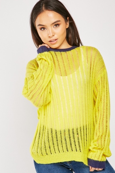 Laddered knit Jumper