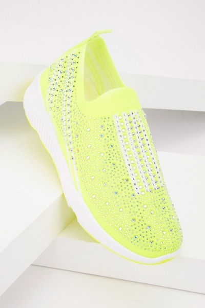 Embellished Sock Slip On Low Trainers