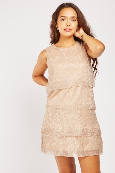 Lurex Tiered Dress