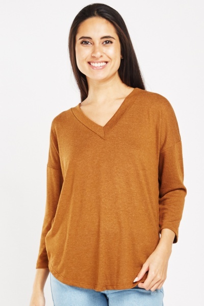 V-Neck Casual Jersey Top