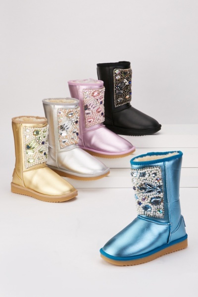 Heavily Embellished Winter Boots