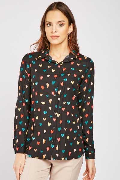 Love Heart Print Shirt