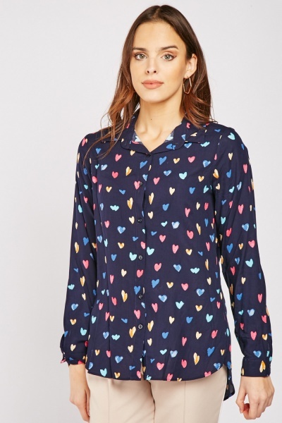 Love Heart Print Shirt