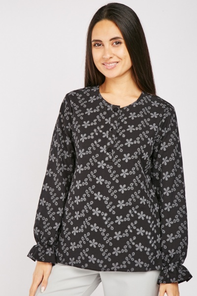 Broderie Anglaise Cotton Blouse