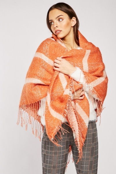 Shimmery Striped Long Scarf