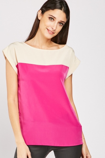 Two Tone Short Sleeve Top
