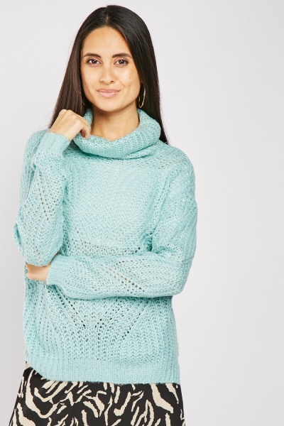 Loose Knit Roll Neck Jumper