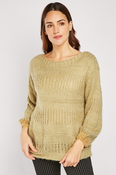 Chunky Mixed Pattern Jumper