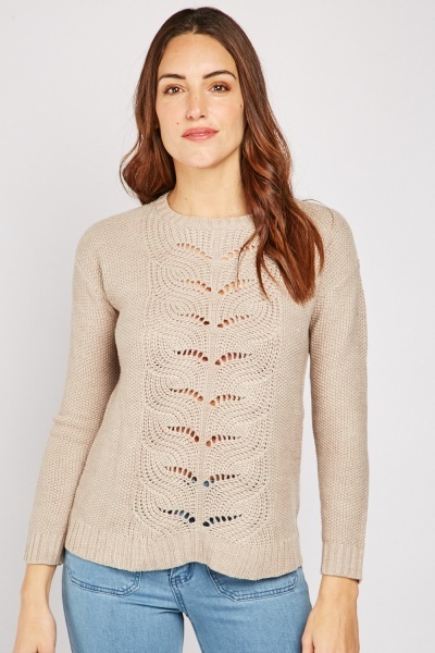 Chunky Cut Out Panel Jumper