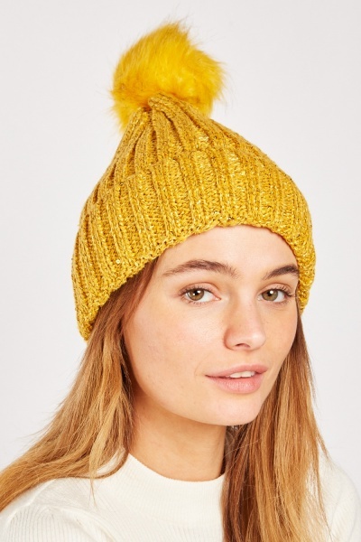 Sequin Shimmery Beanie Hat
