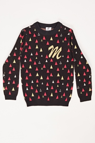 Kids Printed Knitted Jumper