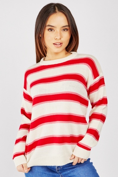 Striped Chunky Knit Jumper