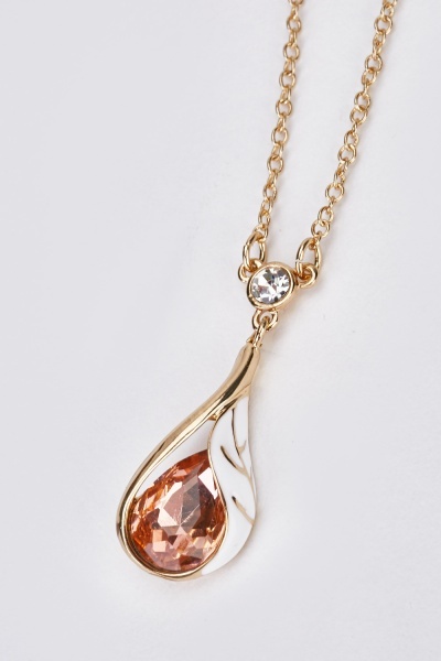 Gemstone Pendant Chain Necklace