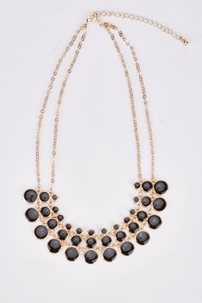 Layered Resin Statement Necklace