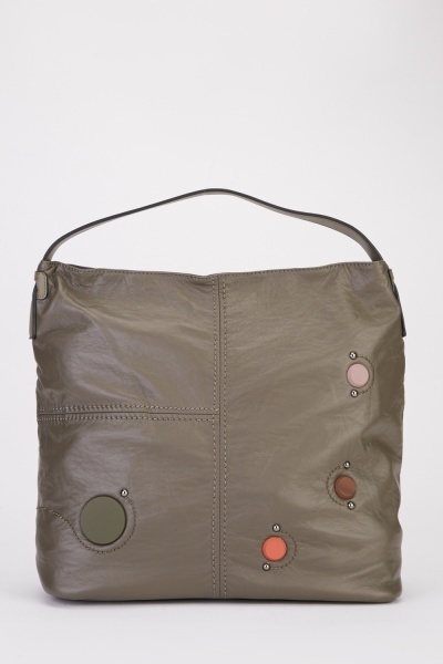 Button Trim Tote Bag