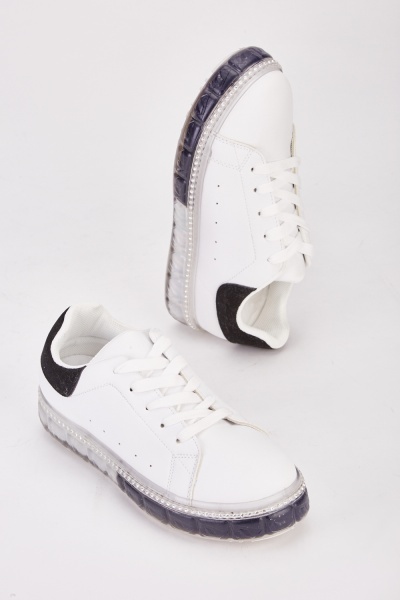 Encrusted Trim Chunky Trainers