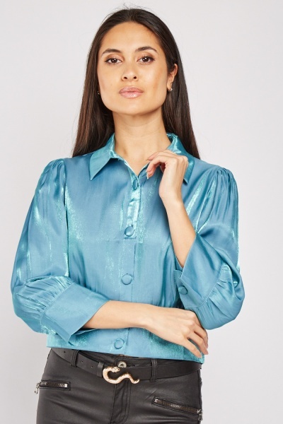 Shiny Crop Shirt