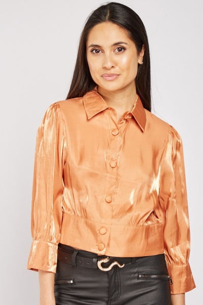 Shiny Crop Shirt