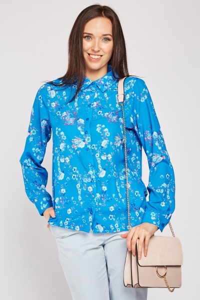 Floral Print Lightweight Shirt