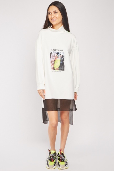 Fashion Print Jumper Dress