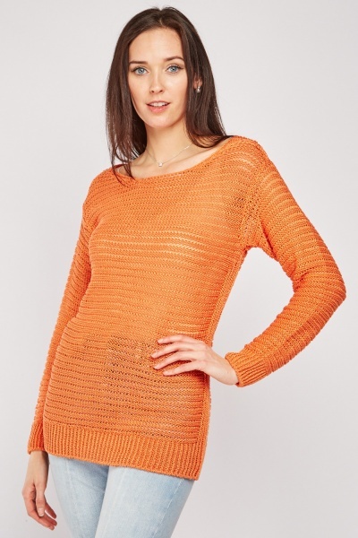 Loose Knit Sheer Jumper