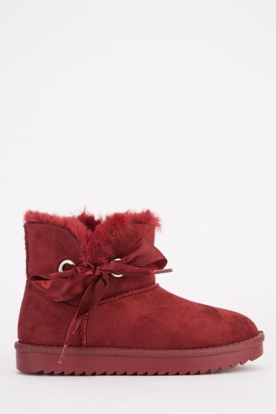 Faux Fur Suedette Winter Boots