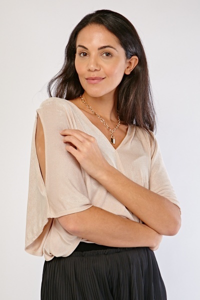 Cold Shoulder Wrap Top