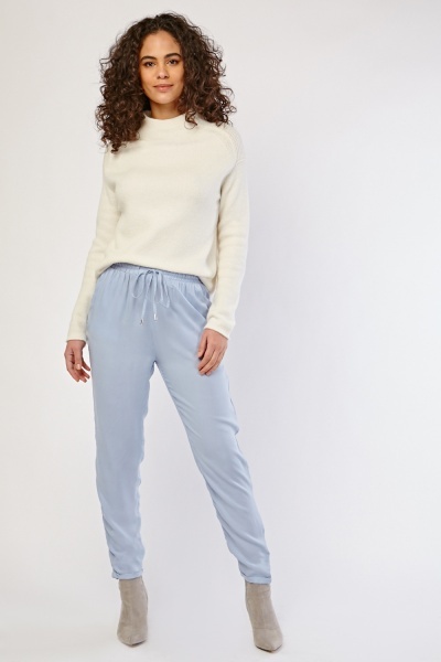 Rolled Hem Light-Weight Trousers