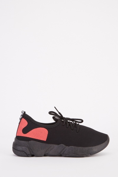 Slip On Contrast Back Trainers