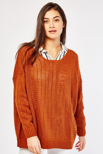 Round Neck Loose Knit Jumper