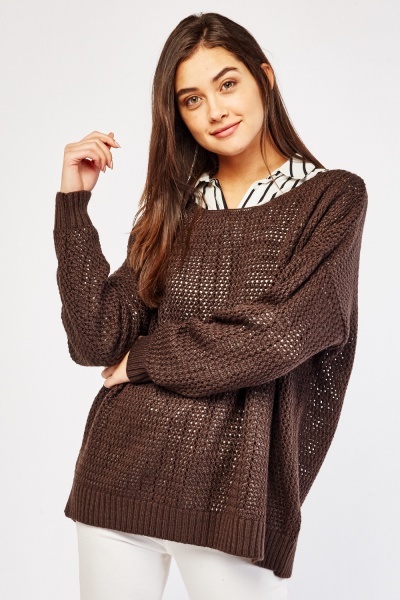 Round Neck Loose Knit Jumper