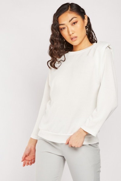 Raised Shoulder Panel Sweatshirt