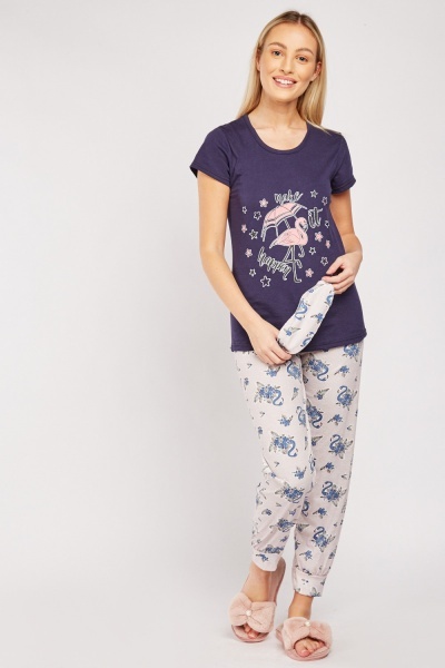 Flamingo Print Pyjama Set