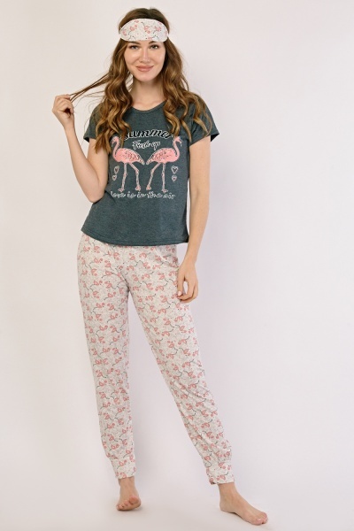 Flamingo Print Pyjama Set