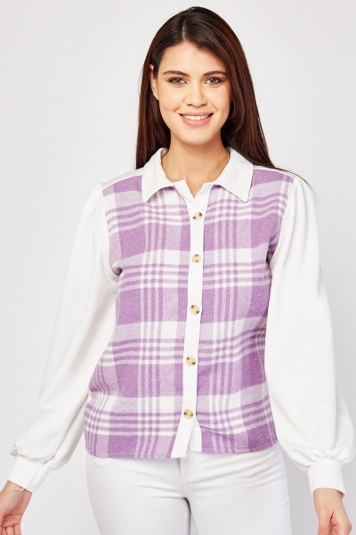 Plaid Contrast Shirt