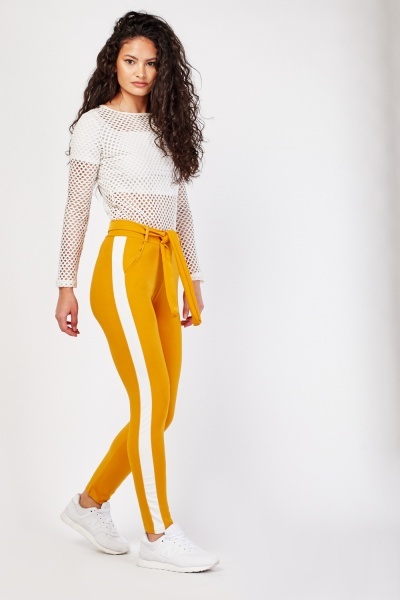 Striped Side Skinny Trousers