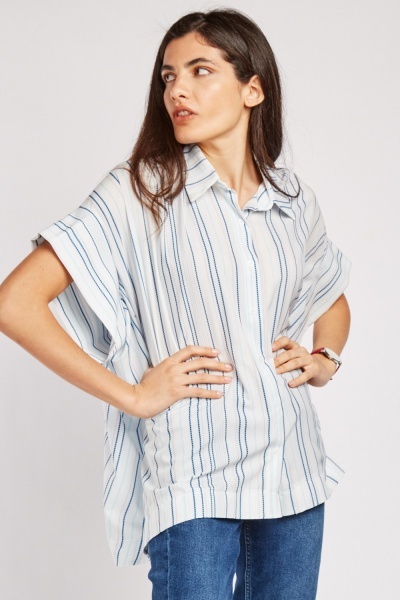 Dashed Line Print Slouchy Top