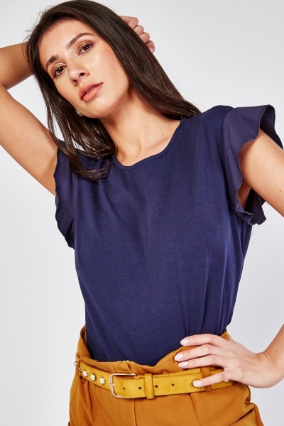 Frill Trim Sleeve Top