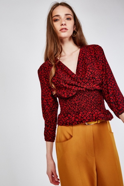 Ditsy Floral Print Blouse