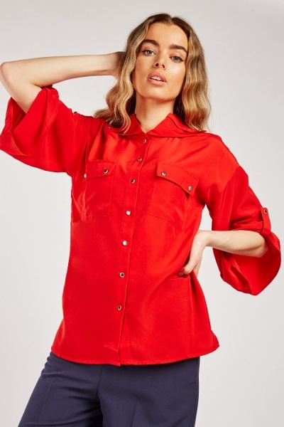 Flap Pocket Front Shirt