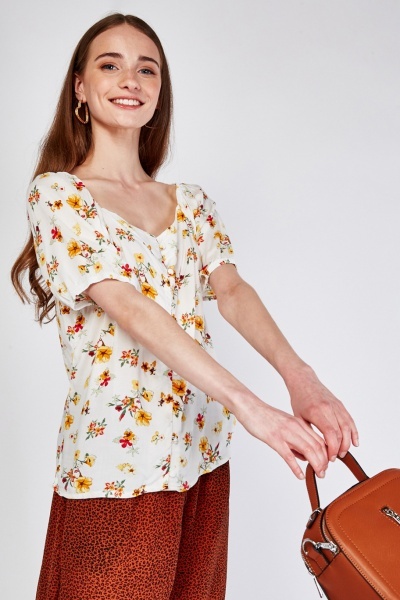 Floral Print Blouse